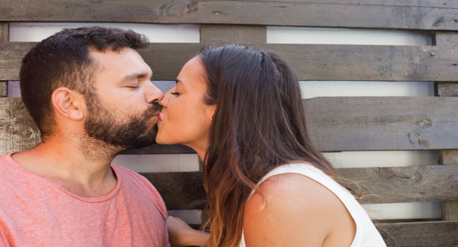 Man and Woman Kissing