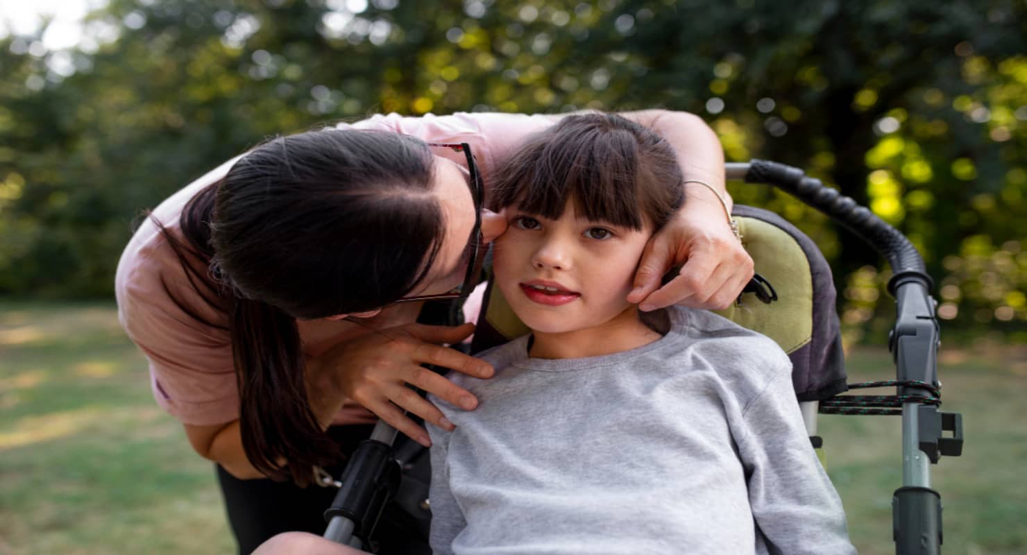 Lifestyle of child in wheelchair